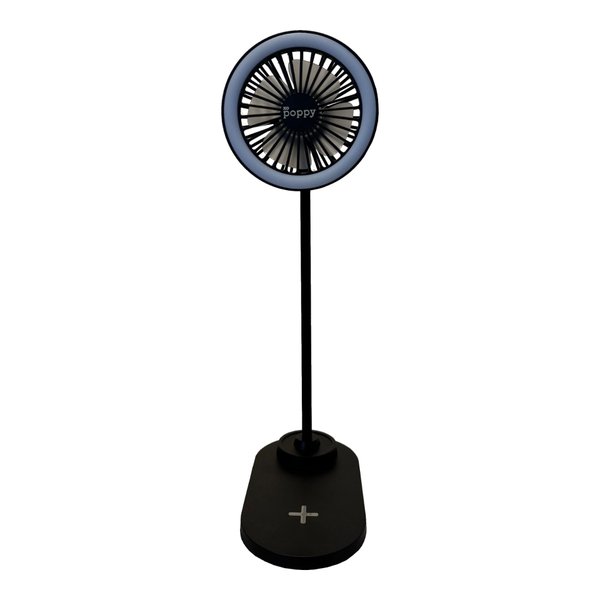 Imagen de Ventilador Lámpara LED Y Cargador Inalámbrico XO Poppy 3 En 1