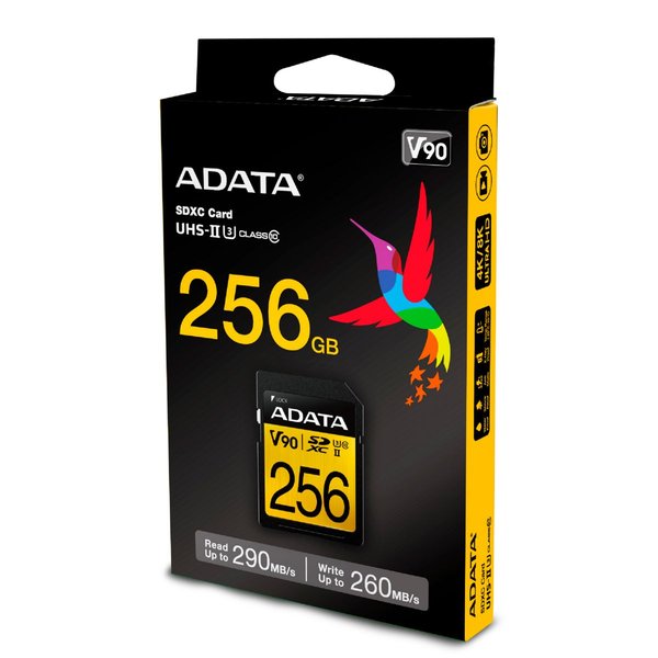 Imagen de Memoria Adata SD 256gb UHS-II U3 C10 V90
