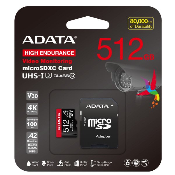 Imagen de Memoria Adata Microsdxc 512gb Uhs-i U3 V30s High