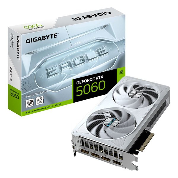 Imagen de Tarjeta de Video Gigabyte GeForce RTX 5060 Eagle OC Ice 8GB