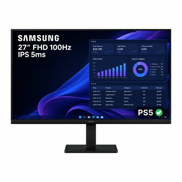 Imagen de Monitor Samsung 27" Full HD 100Hz IPS 5ms
