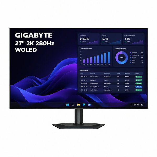 Imagen de Monitor Gigabyte 27" 2K WOLED 280Hz 0.03ms USB-C