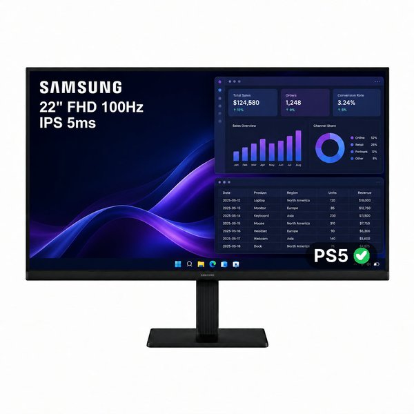 Imagen de Monitor Samsung 22" Full HD IPS 100Hz 5ms