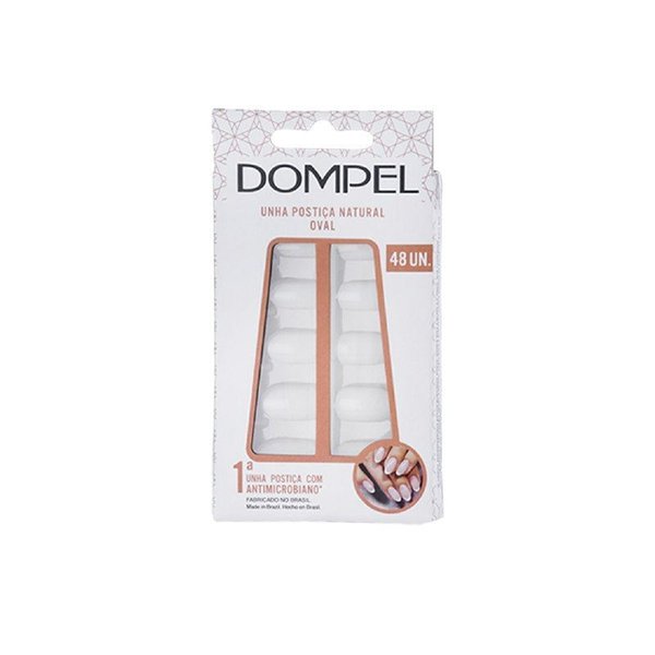 Imagen de Uñas Postizas Ovaladas Color Natural Dompel X48 Unidades