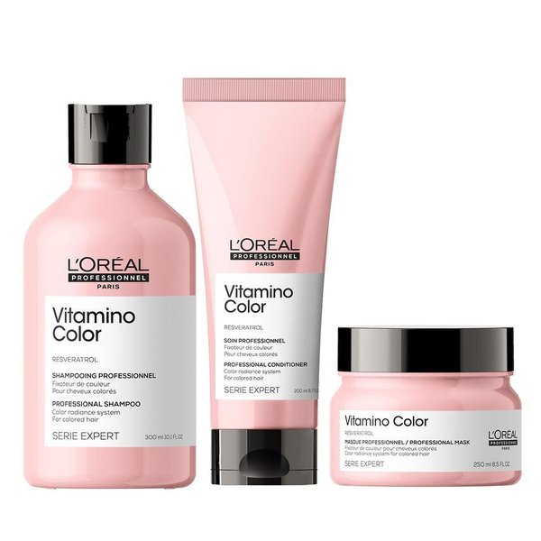 Imagen de Pack Loreal Vitamino Color Shampoo + Acondicionador + Máscara
