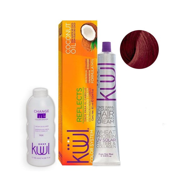 Imagen de Tinta Permanente Kuul Reflects Rojo Violeta 90ml + Oxidante 135ml