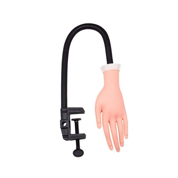 Imagen de Mano Fija De Goma De Practica Para Manicuria Con Pinza