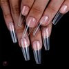 Imagen de Tips Transparentes Coffin Soft Gel Manicuria 500 Unidades