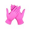 Imagen de Guantes De Nitrilo Descartables Rosa 50 Pares Talle M