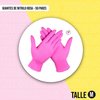 Imagen de Guantes De Nitrilo Descartables Rosa 50 Pares Talle M