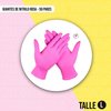 Imagen de Guantes De Nitrilo Descartables Rosa 50 Pares Talle L