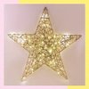 Imagen de Estrella Metalica Dorada 30cm C/ Luz Led Decoración Navideña