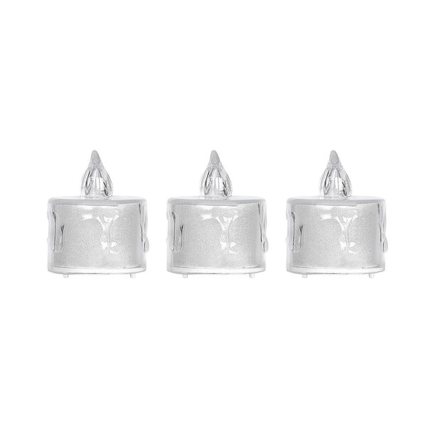 Imagen de Pack 3 Velas De Luz Led Acrílicas Luz Cálida 3,5cm X 5cm