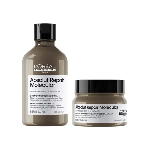 Imagen de Pack Loreal Absolut Repair Molecular Shampoo 300ml + Máscara 250ml