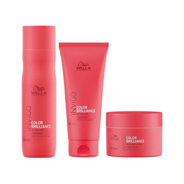 Imagen de Pack Wella Invigo Color Brilliance Shampoo 250ml + Acond 200ml + Máscara 150ml