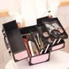 Imagen de Maletín Organizador Maquillaje 3 Bandejas Con Cerradura Porta Pincel