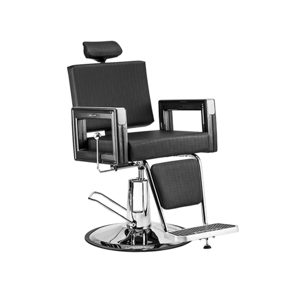 Imagen de Sillón Para Peluquería Dompel Square Barber Con Apoya Cabeza Y Pies