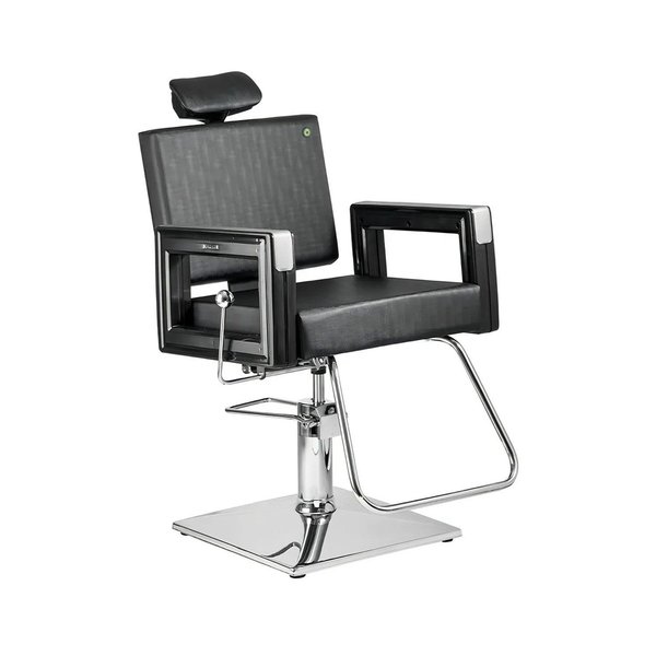 Imagen de Sillón Para Peluquería Dompel Square Reclinable Hidráulico Negro