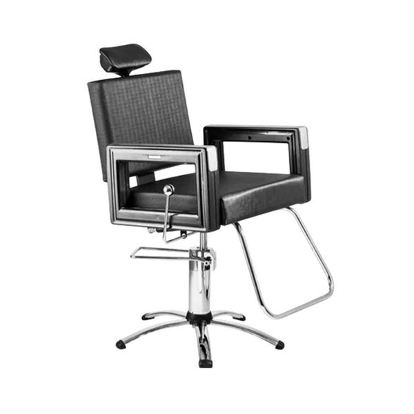 Imagen de Silla Sillón Para Peluquería Dompel Square Stand Negra