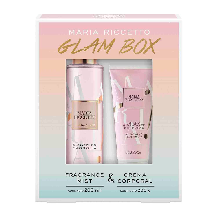 Imagen de María Riccetto Estuche  Glam Box Blooming Magnolia Body Mist 200 ml + Locion 200 ml
