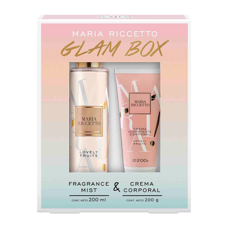 Imagen de María Riccetto Estuche Glam Box Lovely Fruits  Body Mist 200 ml + Locion Corporal 200 ml