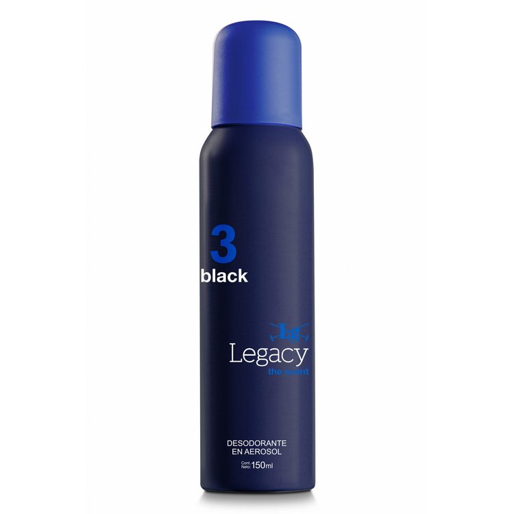 Imagen de Legacy Desodorante En Aerosol 3 Black 150 ml