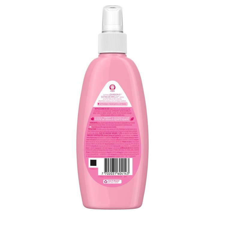 Imagen de Johnson´S Baby Gotas De Brillo Spray Para Peinar 200 ml