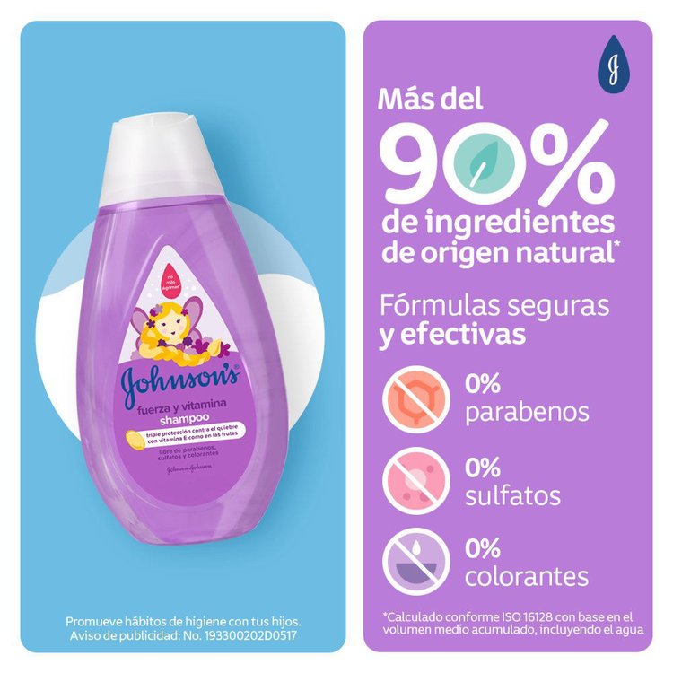Imagen de Johnson's Baby Shampoo Fuerza y Vitamina  200 ml