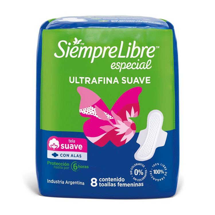 Imagen de Siempre Libre Especial Ultrafina Suave Con Alas X8