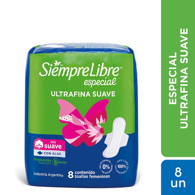 Imagen de Siempre Libre Especial Ultrafina Suave Con Alas X8