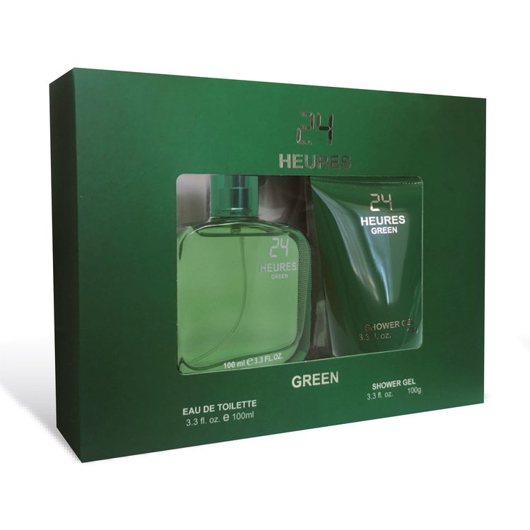 Imagen de Casapueblo Estuche 24 Heures Green Perfume de Hombre 100 ml +  Gel De Ducha