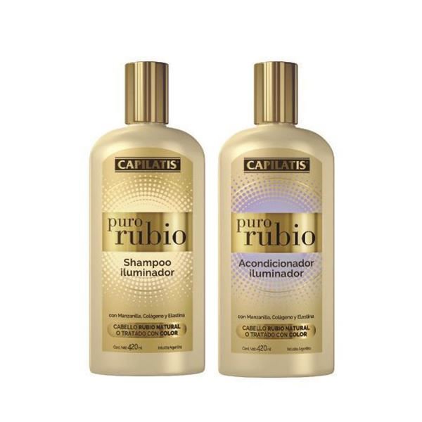 Imagen de Capilatis Pack Puro Rubio Shampoo 420 ml + Acondicionador 420 ml al 50 %