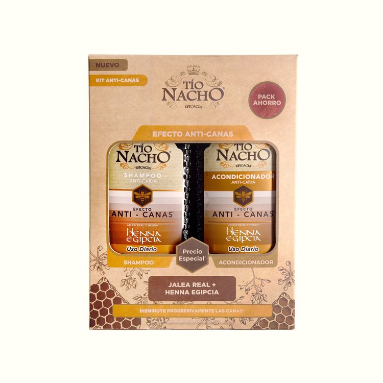 Imagen de Tio Nacho Pack  Anti-Canas Shampoo 415 ml + Acondicionador 415 ml