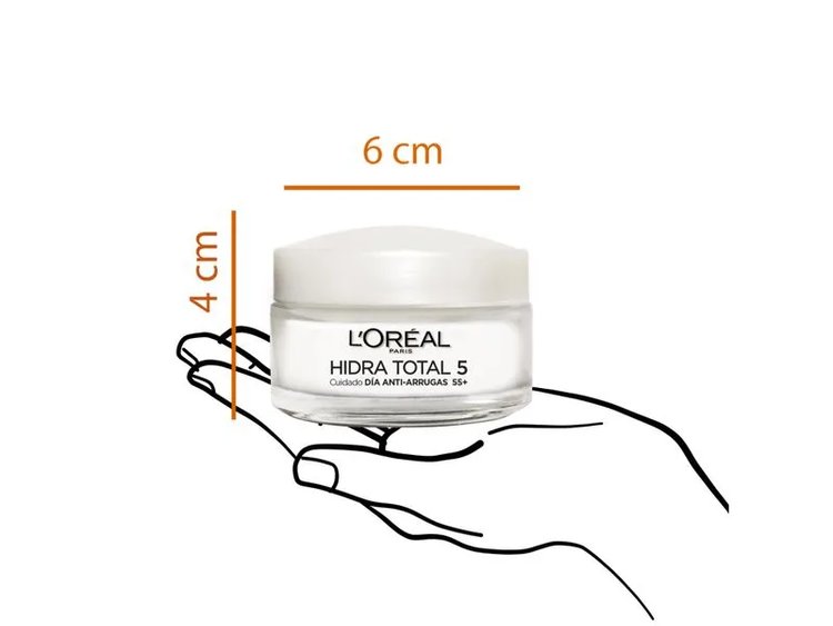 Imagen de L´Oréal Paris Crema  Hidra Total 5 Arrugas + 55 Años 50 ml