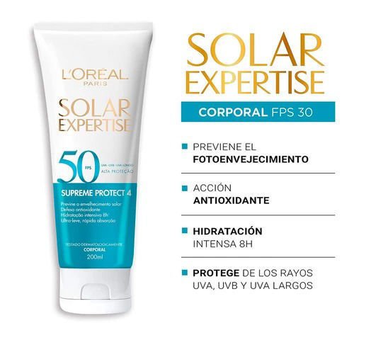 Imagen de L'Oreal Paris Protector Solar Expertise Supreme 4 SPF 50 200 ml