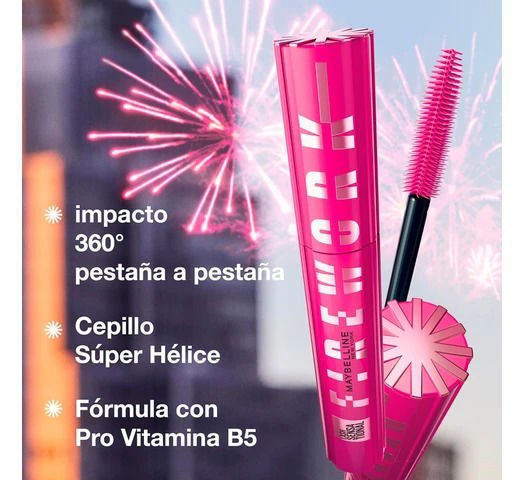 Imagen de Maybelline Máscara De Pestañas Lash Sensational Firework Waterproof - Very Black