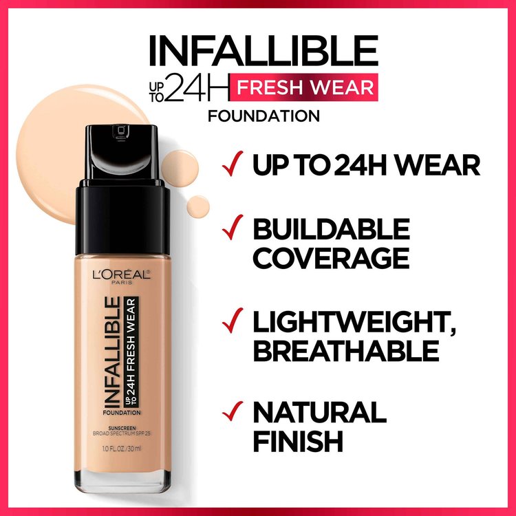 Imagen de L'Oréal Paris Base de Maquillaje Infallible Fresh Wear 24H  Radiant Honey - 470