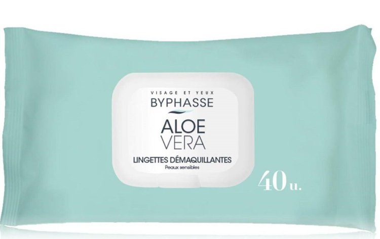 Imagen de Byphasse Toallas Desmaquillantes Para Rostro y Ojos Con Aloe Vera 40 unidades