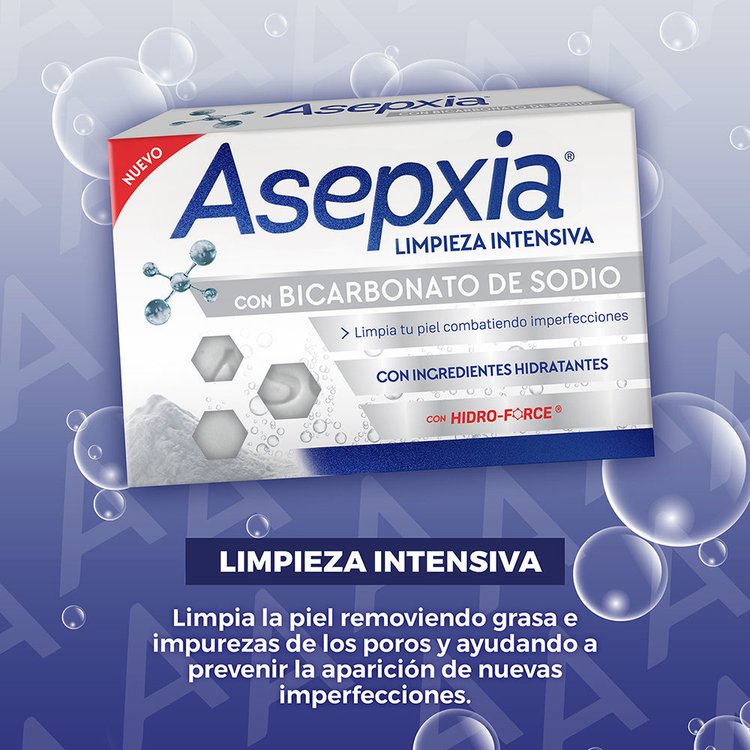 Imagen de Asepxia Jabón Con Bicarbonato De Sodio 100 Gr - Limpieza Intensiva