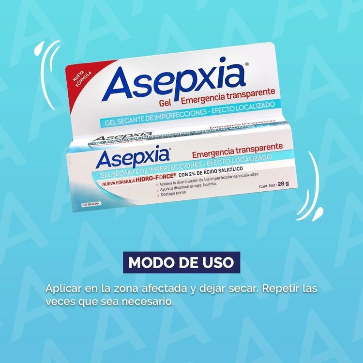 Imagen de Asepxia Gel Secante Anti Imperfecciones  28 gr - Transparente