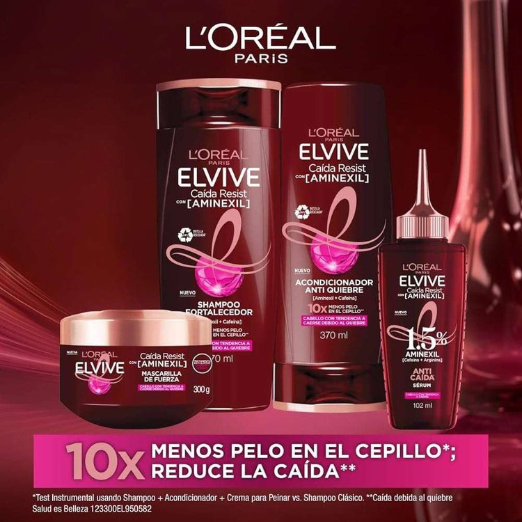 Imagen de L'Oréal Paris Acondicionador Elvive  Caída Resist Con Aminexil Anti Quiebre  370 ml