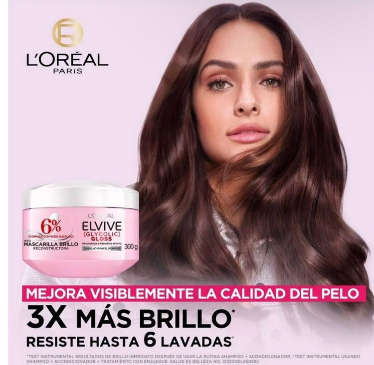 Imagen de L'Oréal Paris Baño De Crema Elvive  Glycolic Gloss  300 g