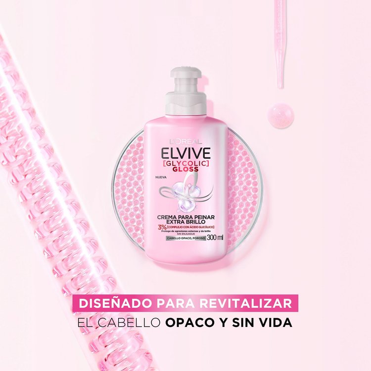 Imagen de L'Oréal Paris Crema Para Peinar  Elvive Glycolic Gloss 300 ml