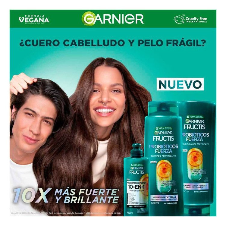 Imagen de Garnier Fructis Shampoo Probióticos Fuerza 350 ml