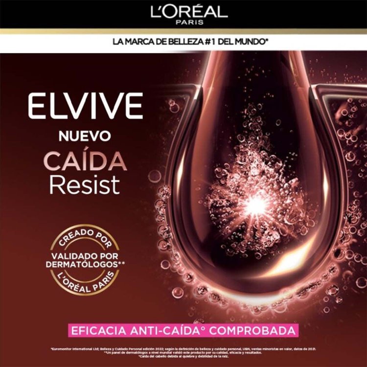 Imagen de L'oréal Paris Shampoo Elvive Fortalecedor Caida Resist Con Aminexil 370 ml