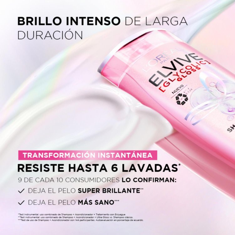 Imagen de L'Oréal  Paris Shampoo  Elvive Glycolic Gloss 370 ml