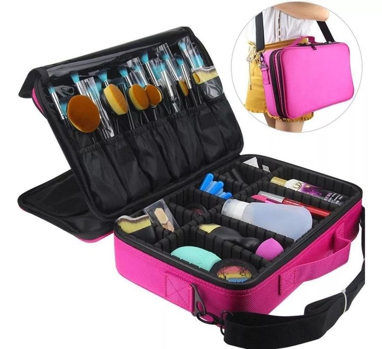 Imagen de Maleta Profesional de Maquillaje de tela  - Organizador Cosmético