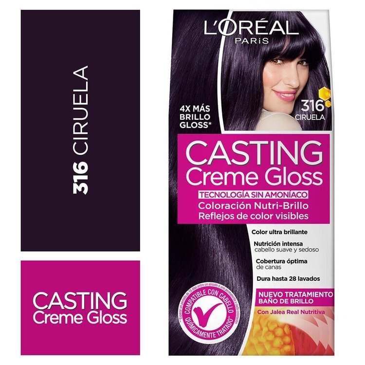 Imagen de L'oreal Paris Tinta Casting Creme Gloss 316 Ciruela