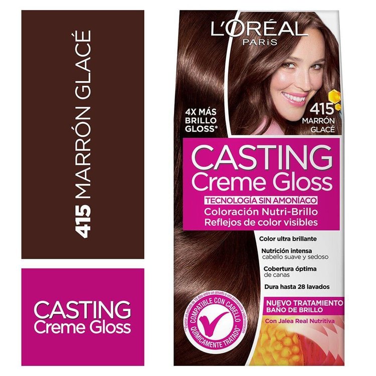 Imagen de L'oreal Paris Tinta Casting Creme Gloss 415 Marron Glace