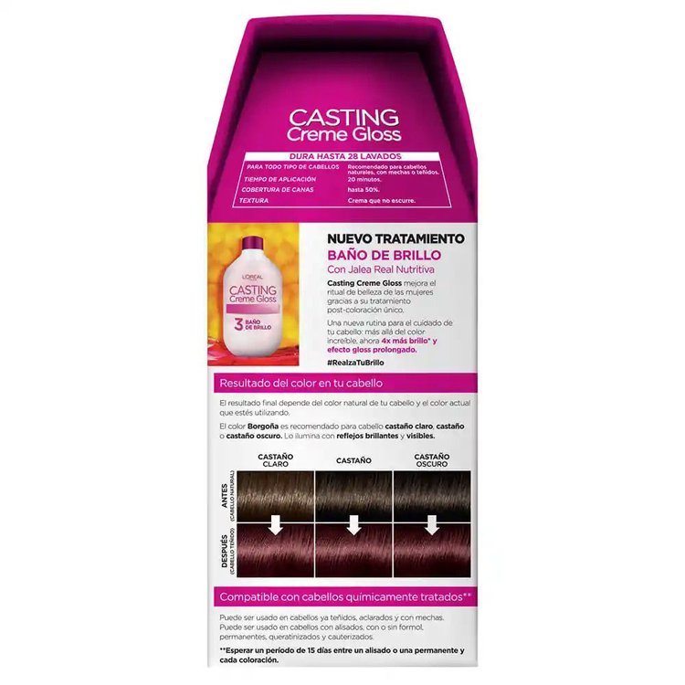 Imagen de L'oreal Paris Tinta Casting Creme Gloss 426 Borgoña